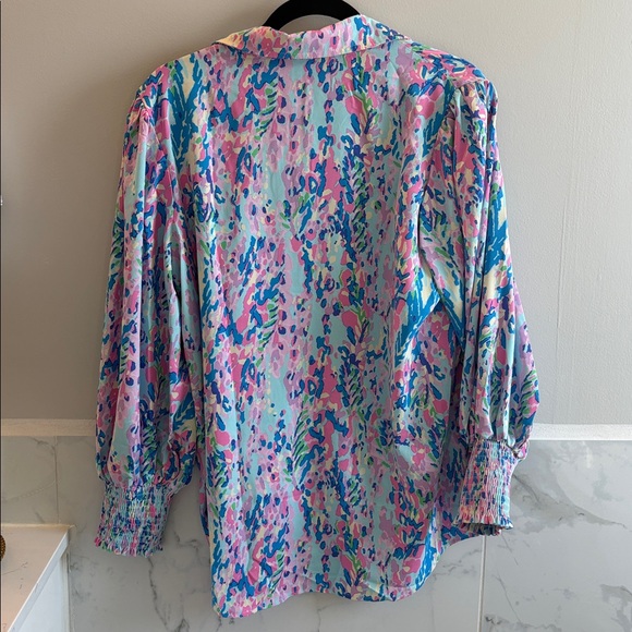 Colorful Abstract Women's Top - Picture 3 of 3